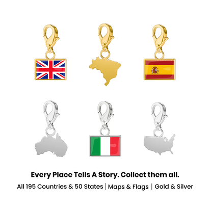 Exchange Life Flag & Map Charms